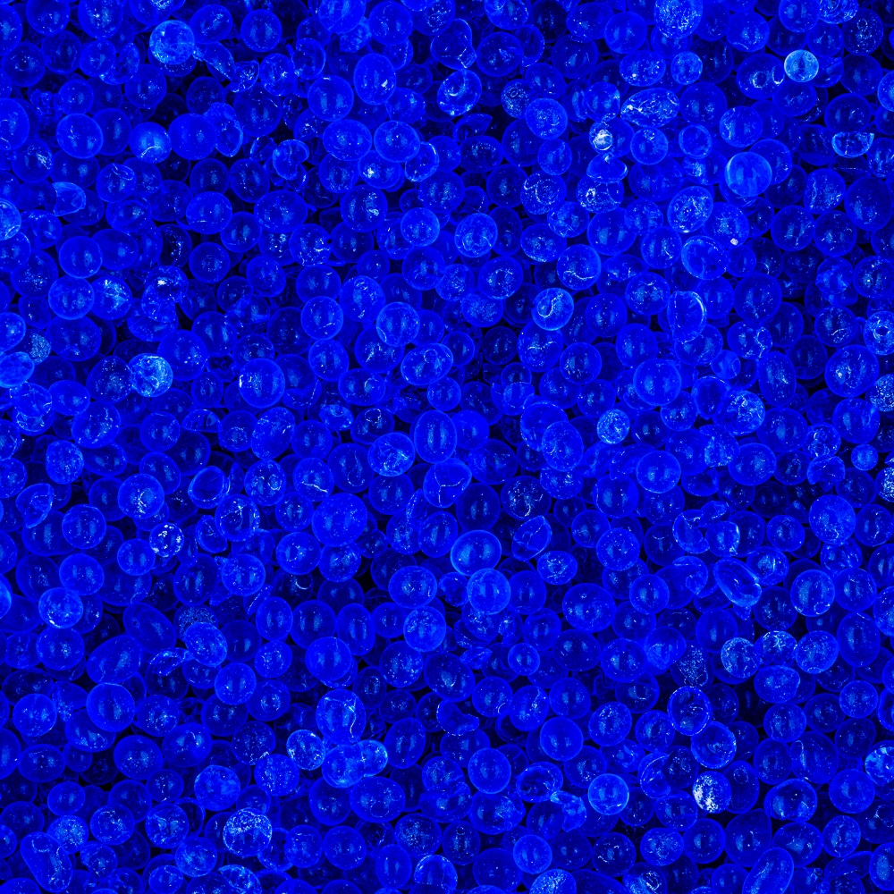 Blue Indicating Silica Gel Beaded 4x8 Mesh (Sizes: 10 lb Pail)